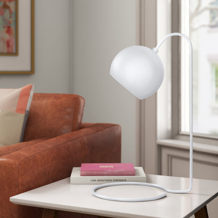 Rehaan 22" Desk Lamp George Oliver Finish: White Wash