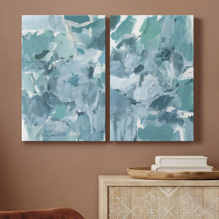 Soft Teal I Premium Gallery Wrapped Canvas - Ready To Hang Orren Ellis Size: 27" H x 32" W x 1" D
