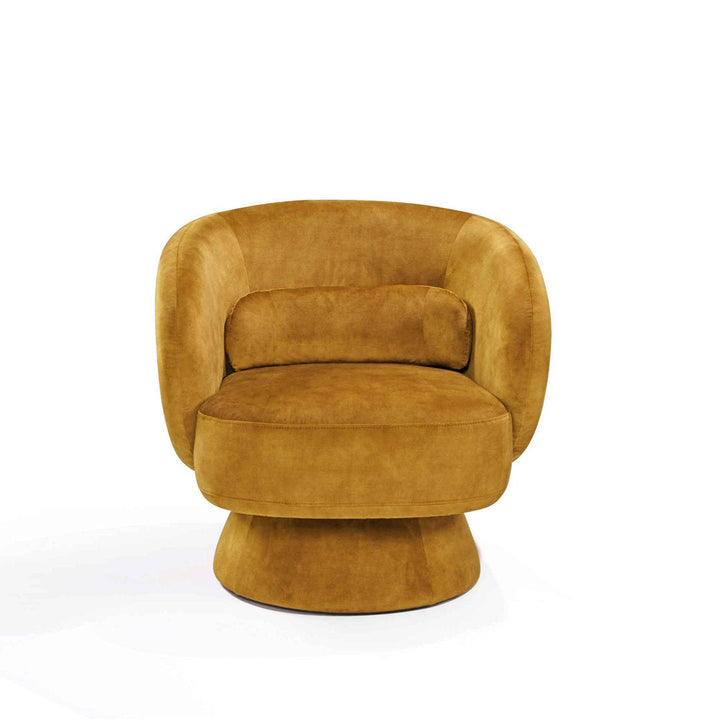Saboor MINIMORE Modern Style Swivel Accent Chair Orren Ellis Fabric: Yellow Polyester Blend