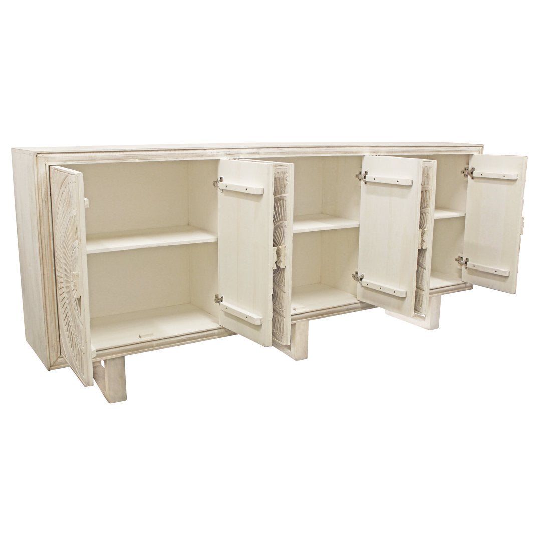 Grasser 95'' Wide Acacia Solid Wood Sideboard Langley Street®