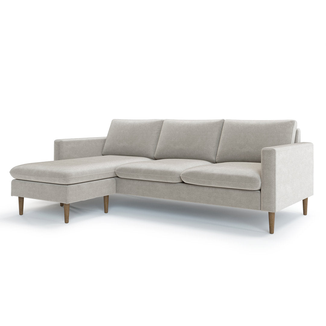 Jeni 87" Wide Reversible Sofa and Chaise AllModern Body Fabric: Oatmeal