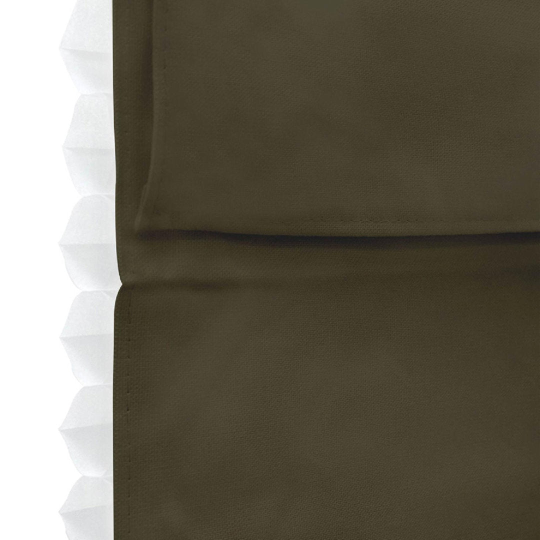 Cordless Blackout 100% Cotton Roman Shade with Cellular Shade Backing Symple Stuff Size: 70"W x 72"L Finish: Chocolate Brown