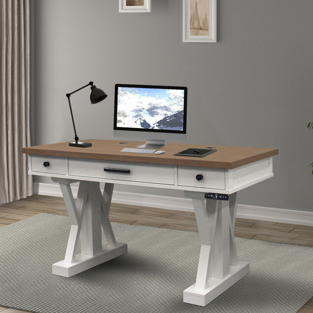 Kelsie-Mae Height Adjustable Desk Latitude Run® Finish: Beige