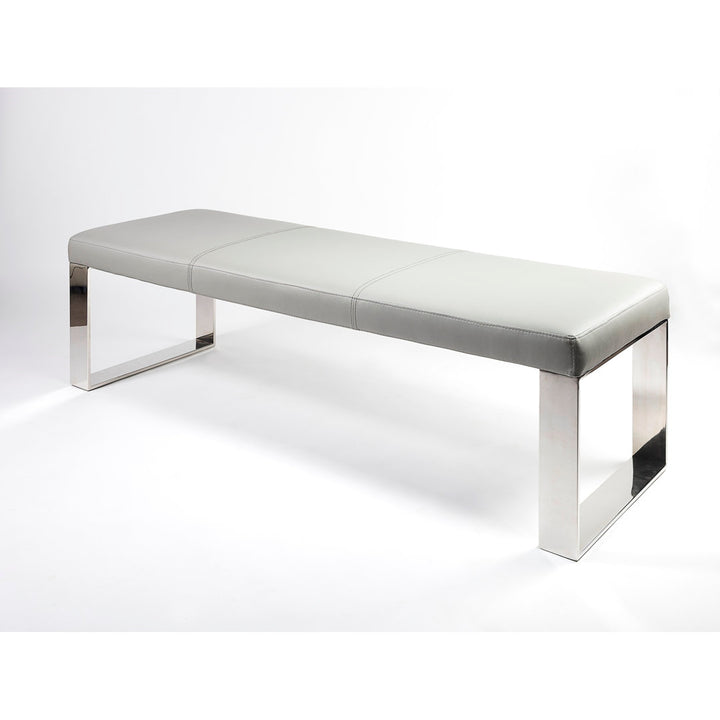 Fembra Faux Leather Bench Orren Ellis Upholstery: Gray
