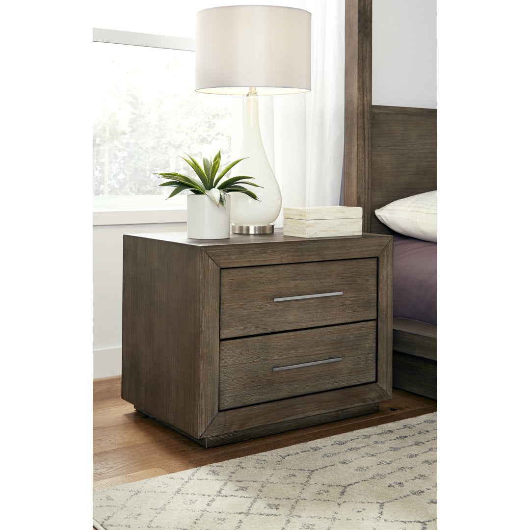 Brooks 2 - Drawer Solid Wood Nightstand in Brown Joss & Main