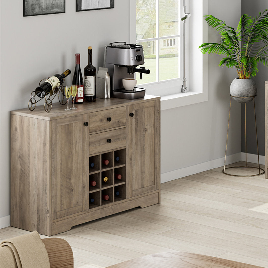 Aviva Bar Cabinet with Wine Storage Laurel Foundry Modern Farmhouse® Color: Gray