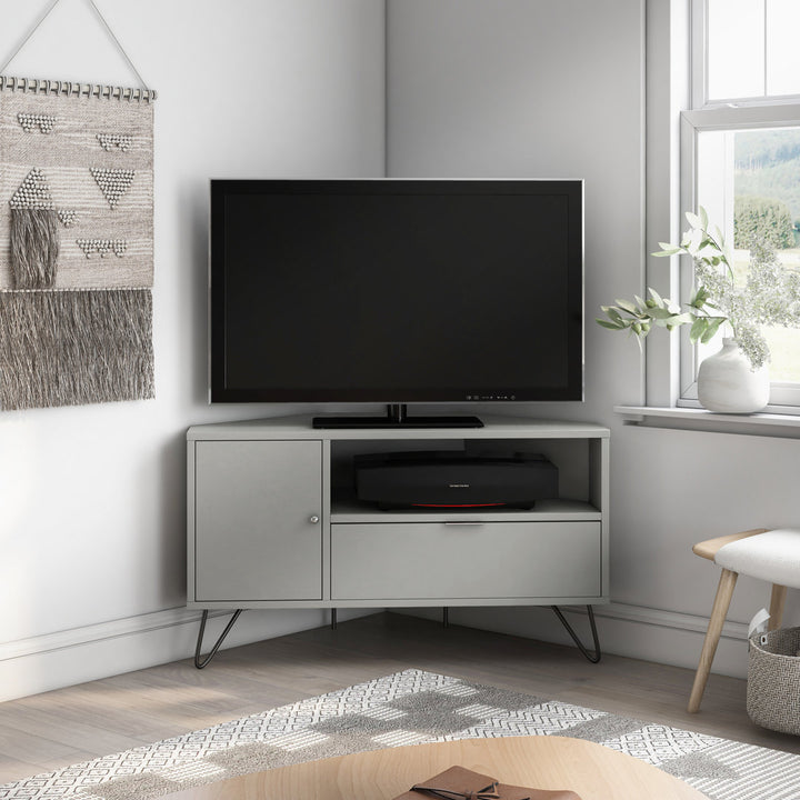 Haffner Corner TV Stand for TVs up to 49" Wade Logan® Color: Gray