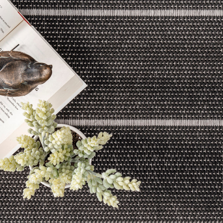 Randall Striped Machine Woven / Power Loomed Indoor/Outdoor Patio Rug Union Rustic Rug Size: Runner 2' x 8'