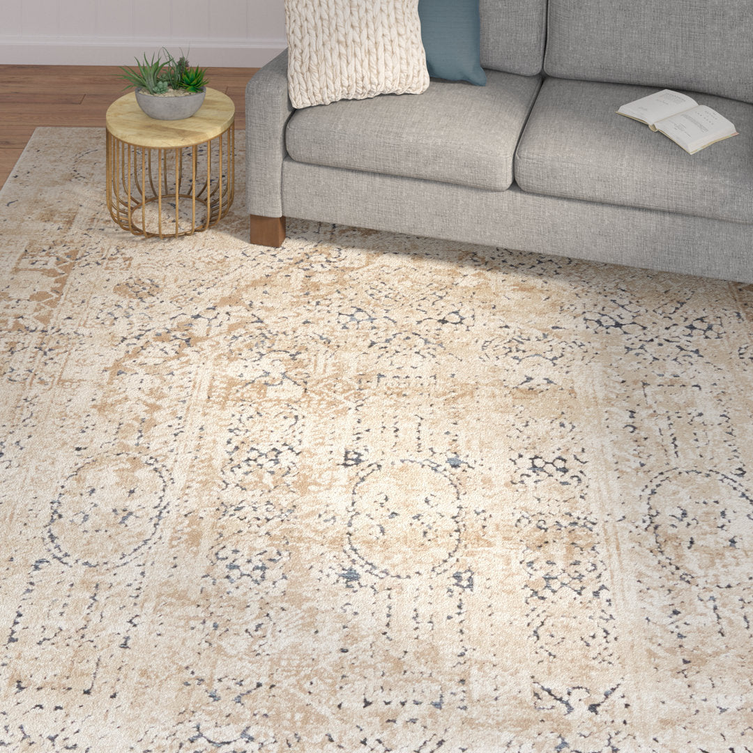 Arleaner Oriental Area Rug in Beige Lark Manor™ Rug Size: Rectangle 8' x 10'