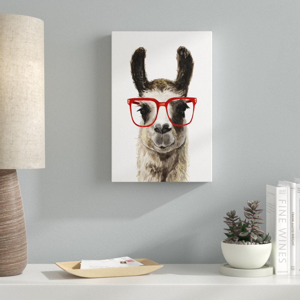 Hip Llama I Zipcode Design™ Size: 37.125" H x 25.125" W x 1.125" D Format: Silver Framed
