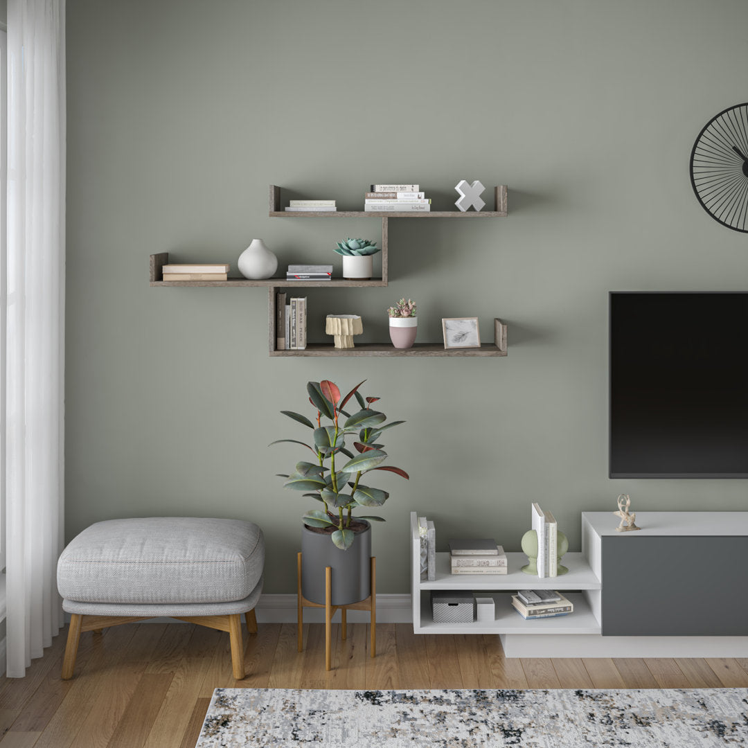 Ramage 3 Piece Accent Shelf Mercury Row® Finish: Dark Brown