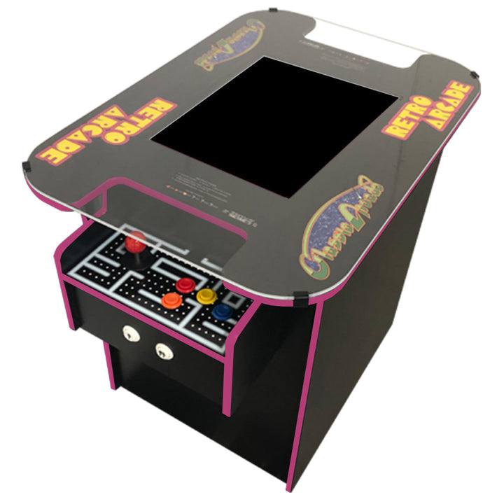 Cocktail Arcade Machine with 19" Monitor and 60 Retro Games - Fully Assembled - 5 Year Warranty Suncoast Arcade Color: Pink