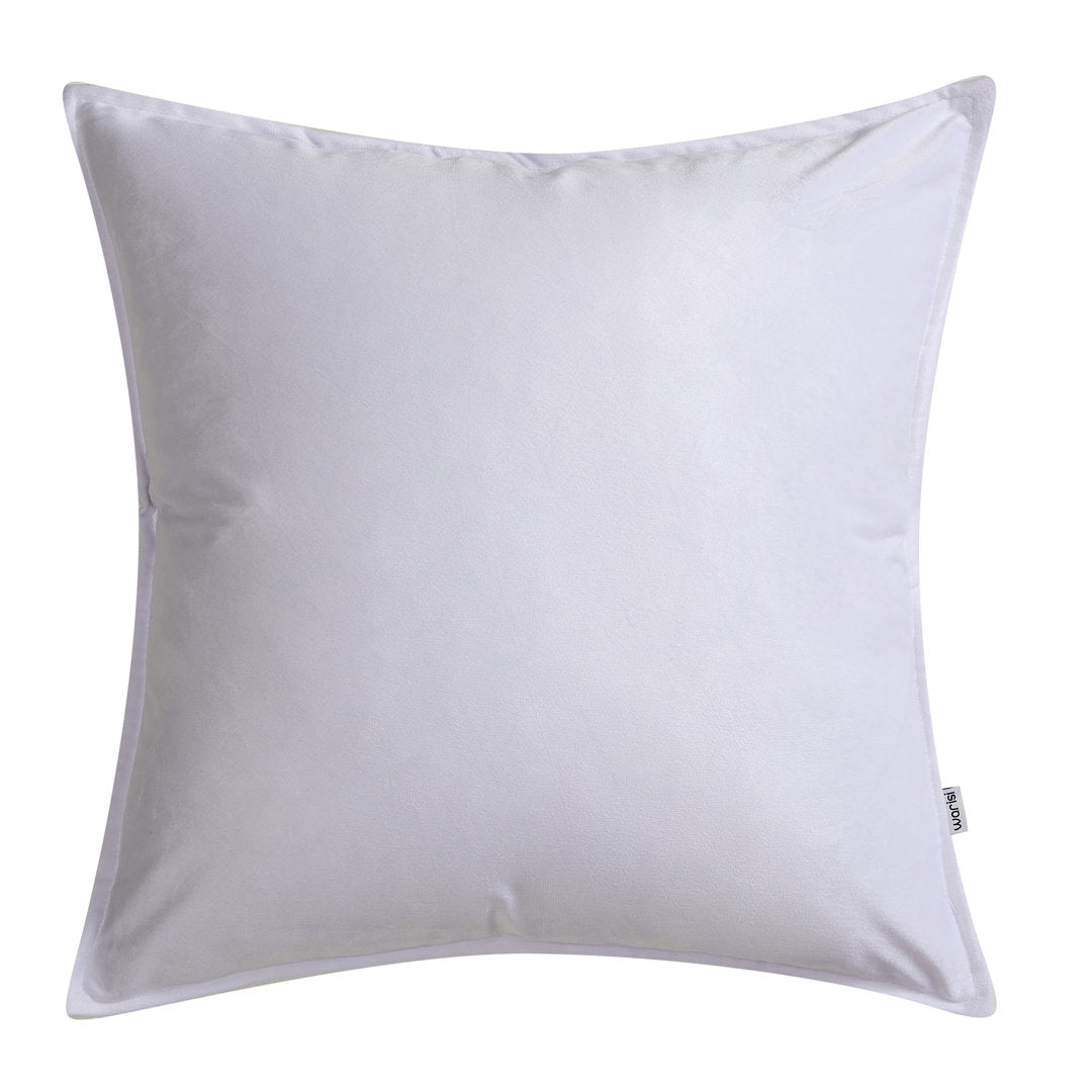 Square Velvet Pillow Cover & Insert WARISI Color: Violet Size: 16" H X 16" W x 5" D