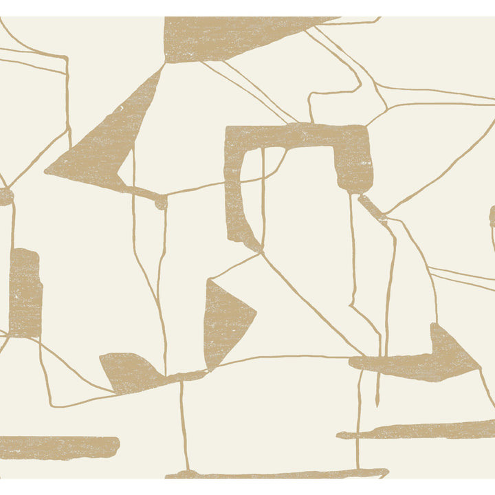 Alza 26.9' L x 27" W Wallpaper Roll AllModern Color: Cream/Gold