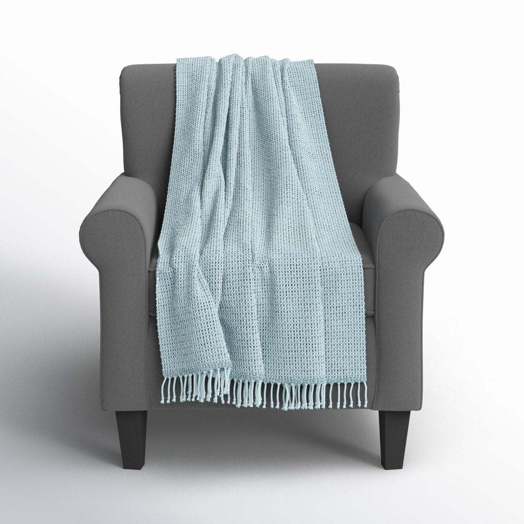 Duien Cotton Throw Birch Lane™ Color: Blue