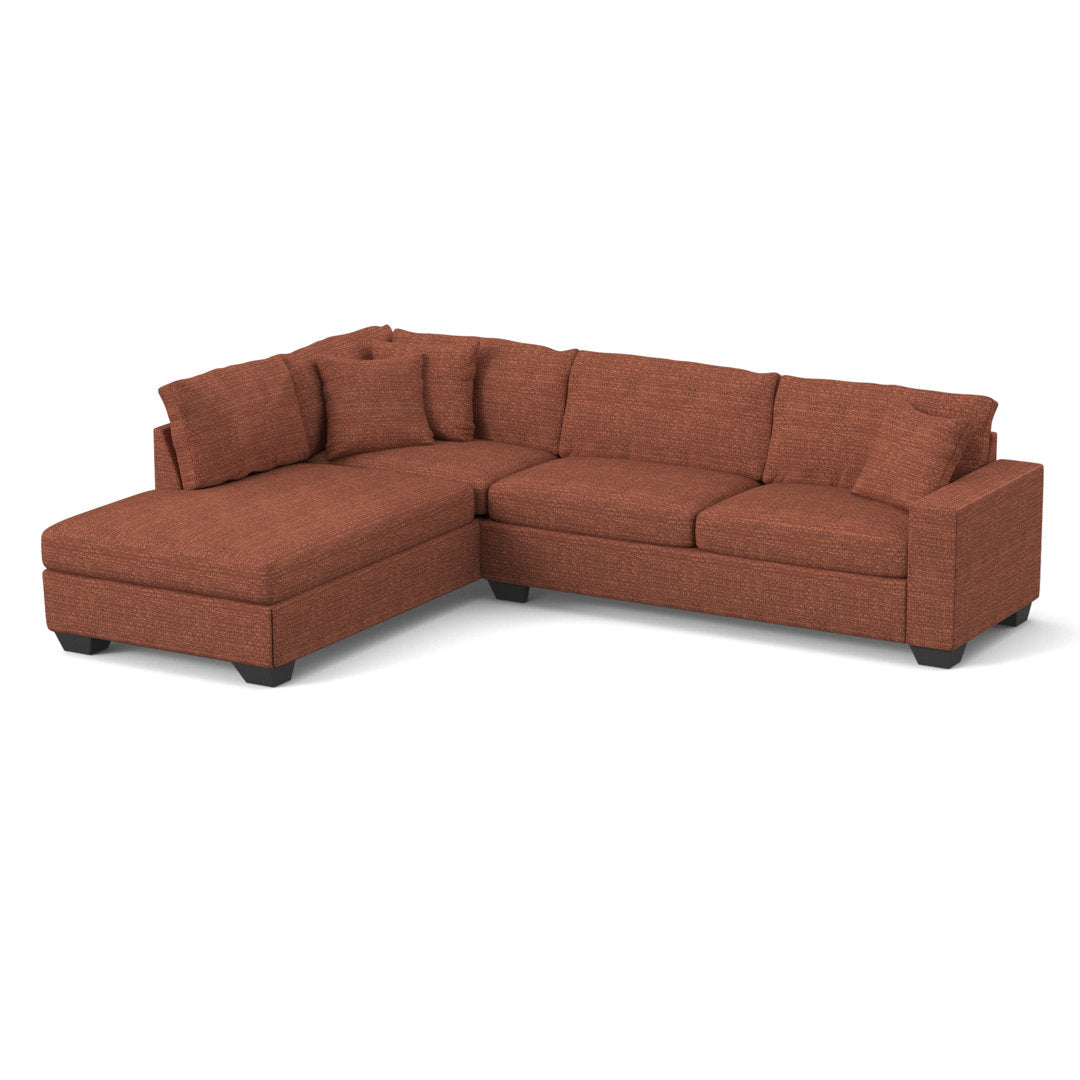 Hannah Sectional Mercury Row® Fabric: Harmony Pewter