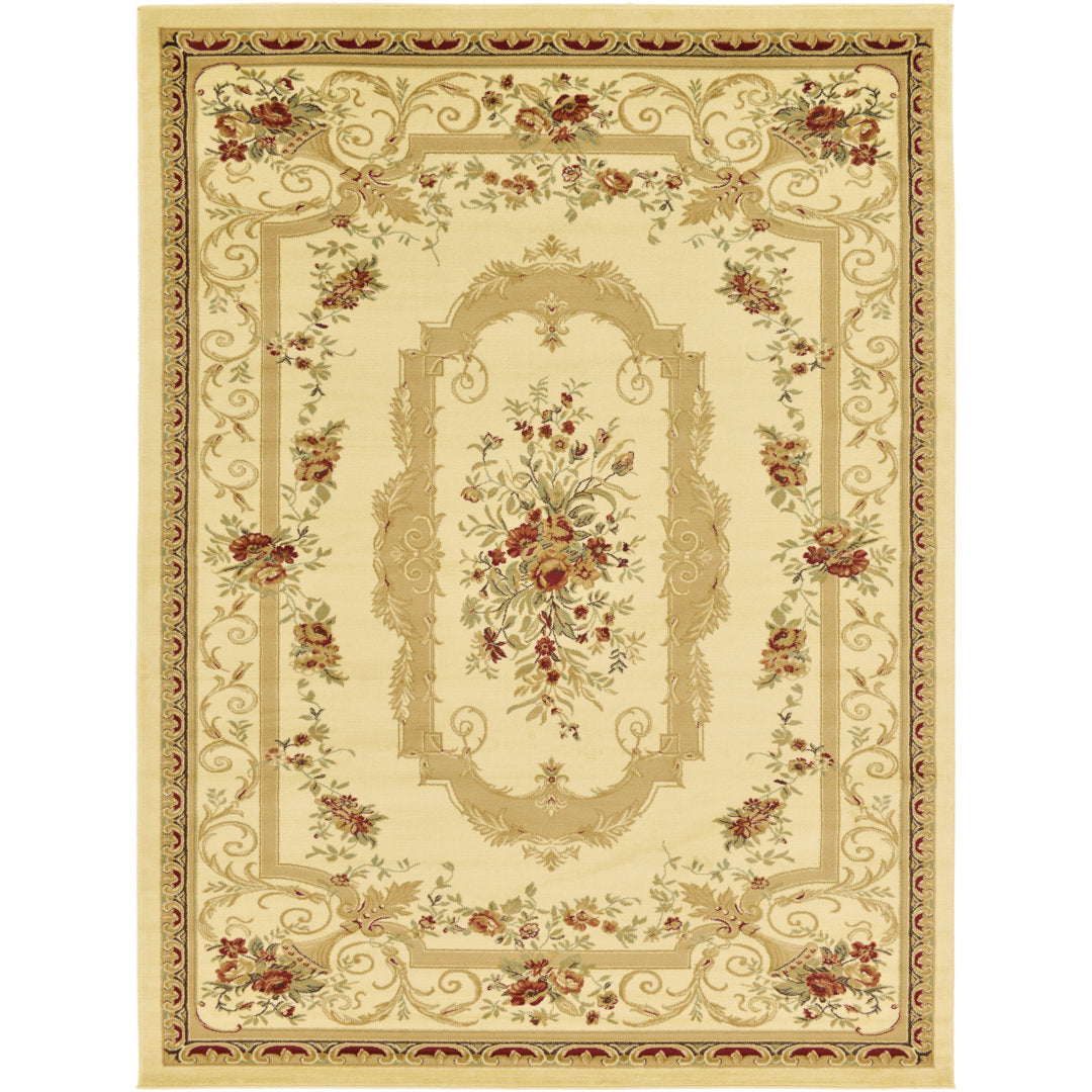 Debora Oriental Cream Area Rug Lark Manor™ Rug Size: Rectangle 7'10" x 11'