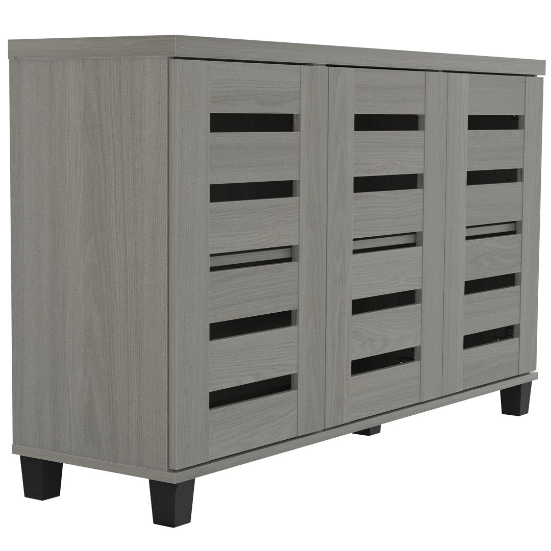 Lismore 16 Pair Shoe Storage Cabinet Steelside™ Finish: Warm Gray Oak