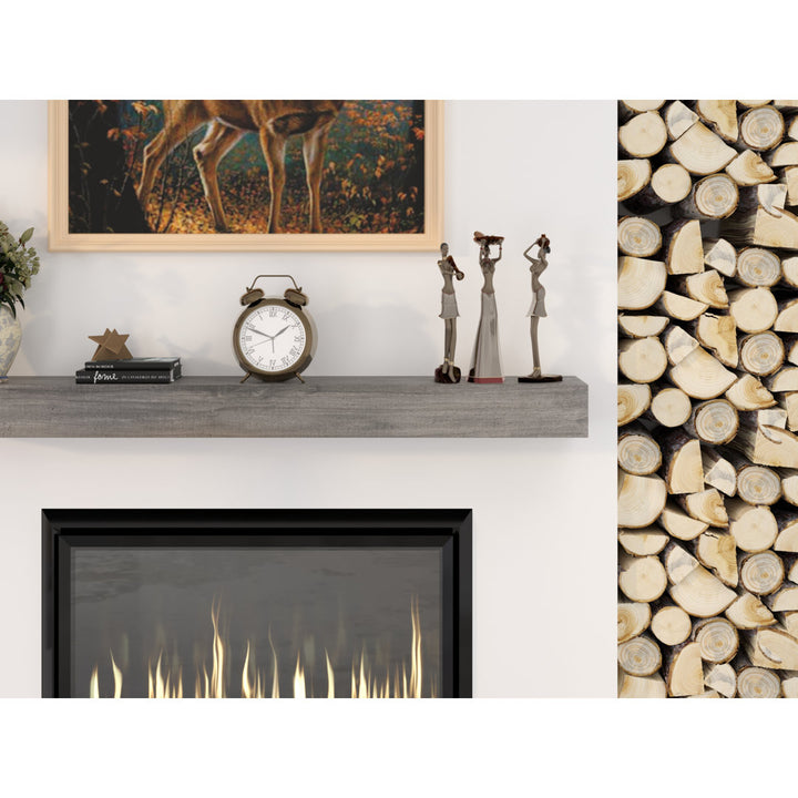 Modern Farmhouse Fireplace Shelf Mantel Dogberry Collections Depth: 9", Finish: Ash Gray, Shelf Length: 60"