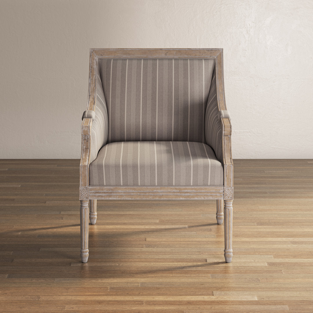 Rowena 29" Wide Armchair Birch Lane™ Fabric: Taupe Striped