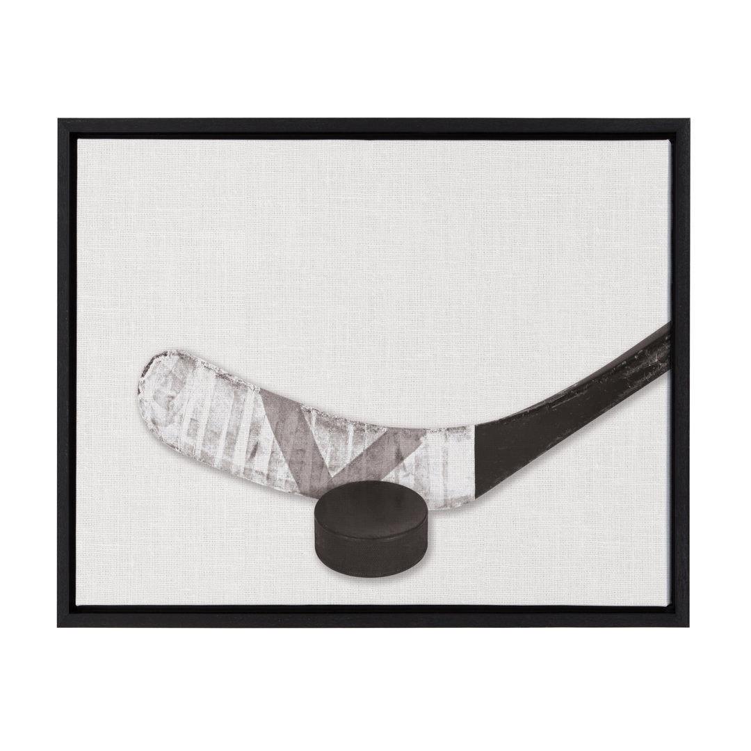 Hockey Portrait Horizontal' by Uniek- Floater Frame Photograph Print on Canvas Grovelane