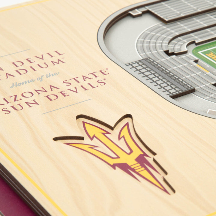 NCAA 5-Layer StadiumViews 3D Wall Art YouTheFan NCAA Team: Arizona State University