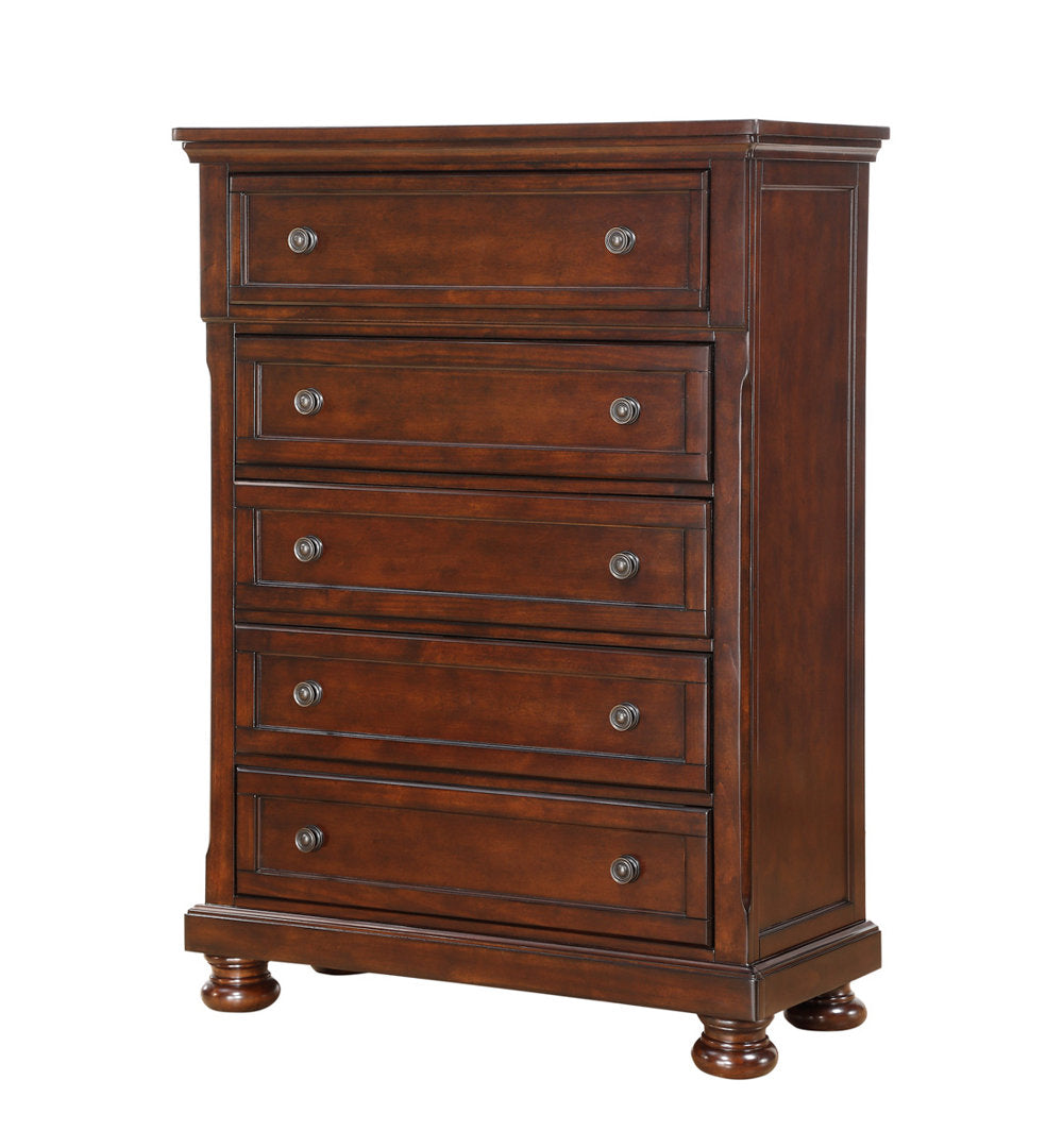 Alyvea 5 Drawer 40" W Chest Lark Manor™ Color: Cherry