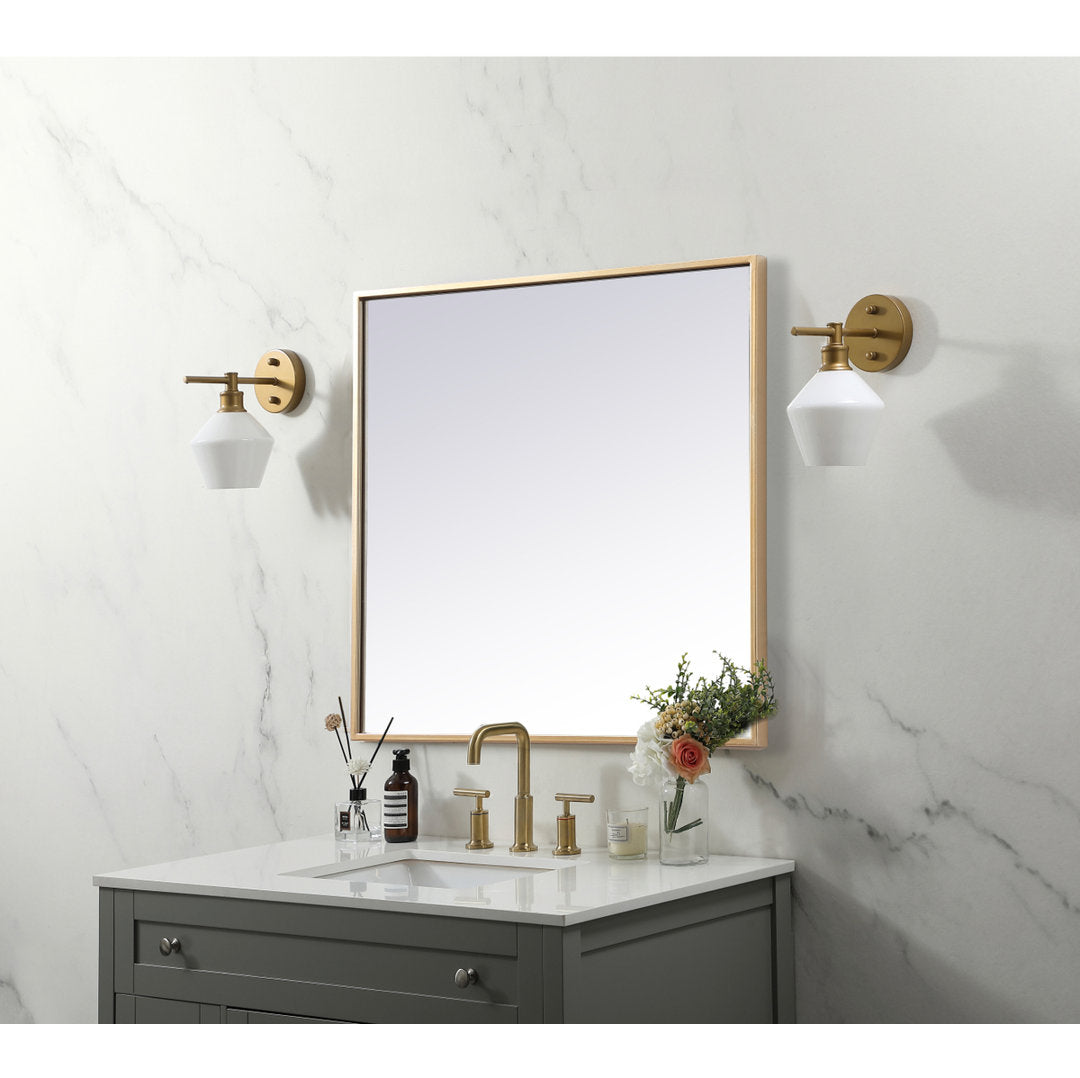 Valparaiso Accent Mirror Wade Logan® Size: 24"  x 24"  Finish: Brass