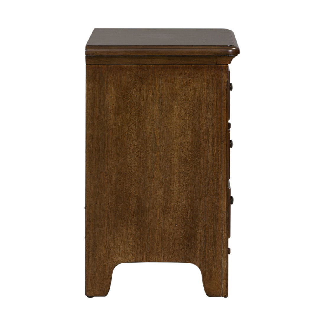 Chronister 3 - Drawer Nightstand in Brown Lark Manor™