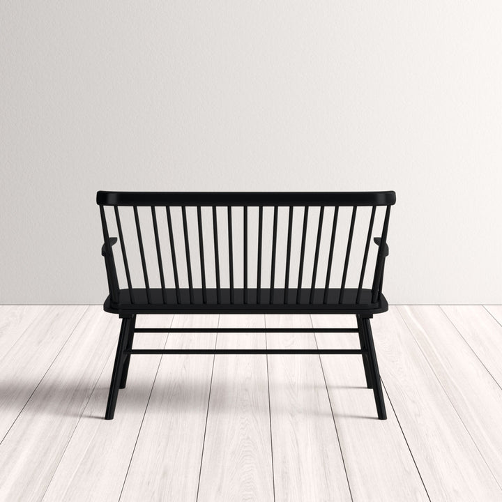 Karlovy Wood Bench Dovecove Color: Black