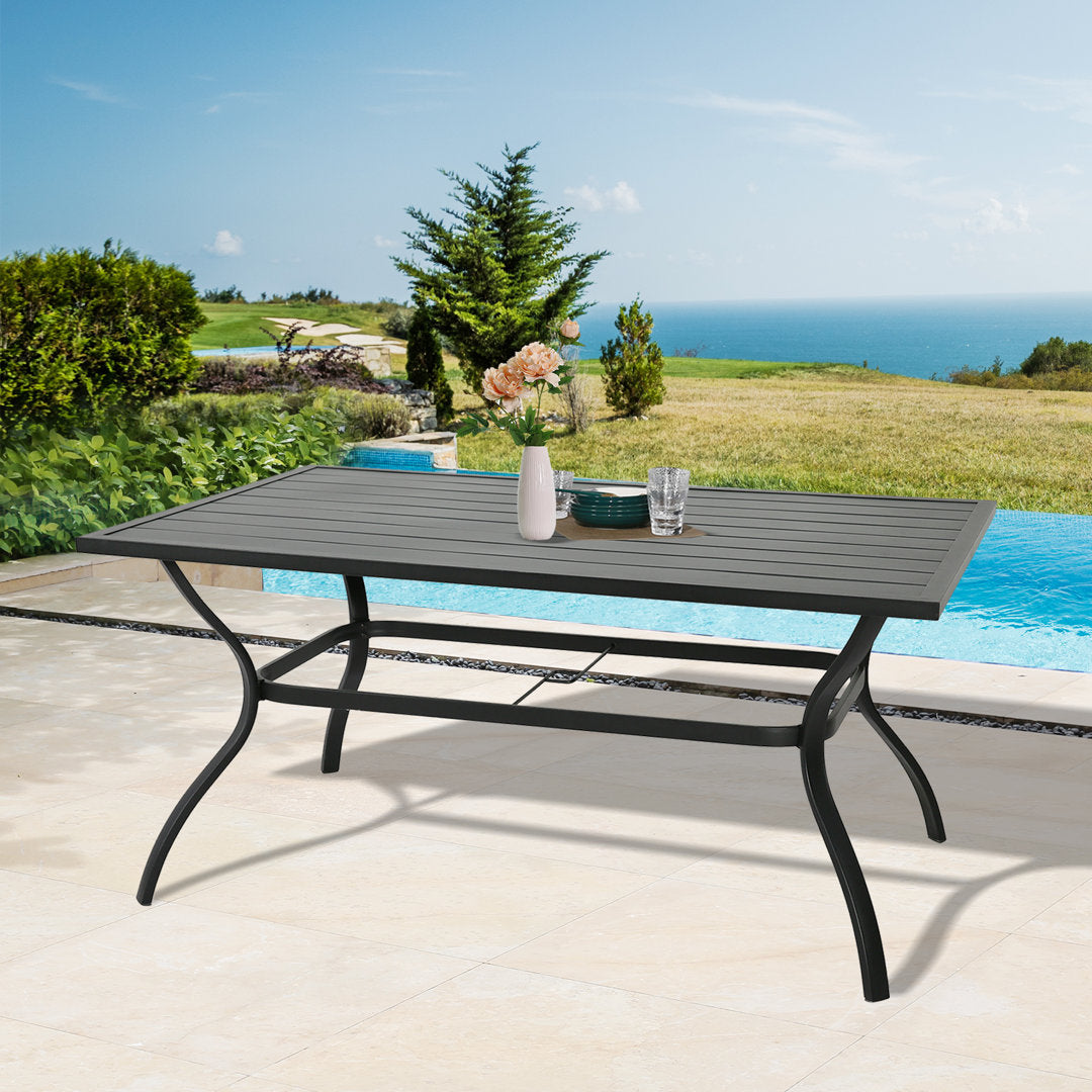 Alphild Metal Dining Table Lark Manor™