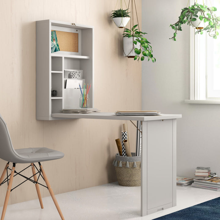 Ahian Floating Desk Latitude Run® Color: Gray