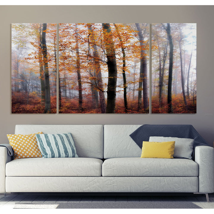 Lost in the Forest - 3 Piece Wrapped Canvas Multi-Piece Image Print Set Alcott Hill® Overall Size: 32" H x 64" W x 1.5" D