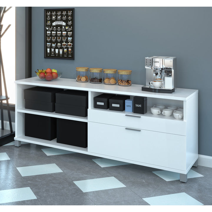 Idael 2 - 72W Credenza with 2 Drawers Ivy Bronx Finish: White