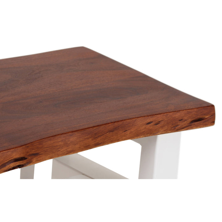 Acacia Live Edge 46 Inch Bench - White Loon Peak®