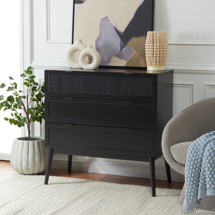 Keanu 3 Drawer 36" W Chest Sand & Stable™ Color: Black