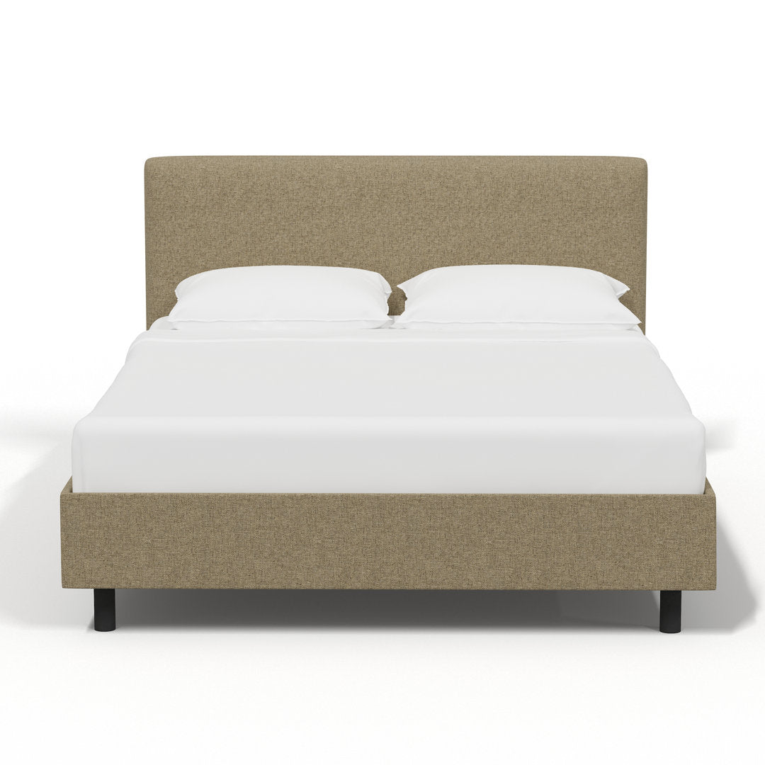 Pyburn Upholstered Low Profile Platform Bed Mercury Row® Color: Zuma Linen Size: Twin