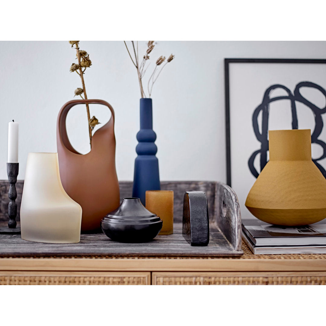 Adi Mustard 8" Stainless Steel Table Vase AllModern