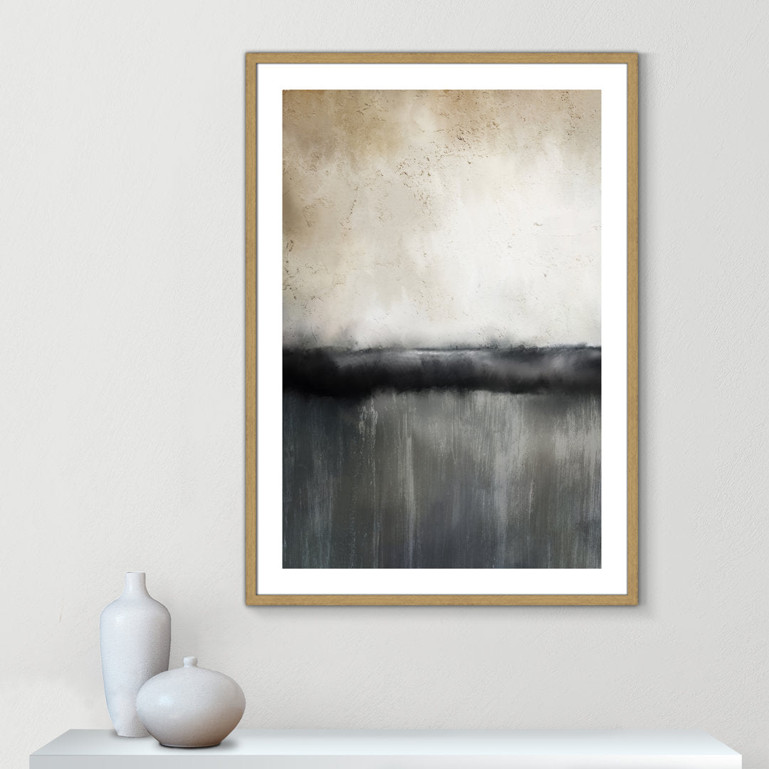 Sunset by Kimberly Allen Print Joss & Main Size: 41.5" H x 29.5" W x 0.75" D Format: Beige Wood Framed Paper
