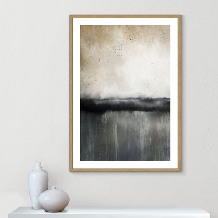Sunset by Kimberly Allen Print Joss & Main Size: 41.5" H x 29.5" W x 0.75" D Format: Beige Wood Framed Paper