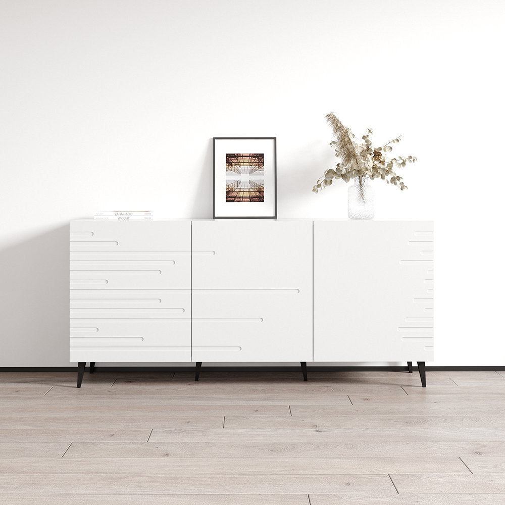 Nova 61" Sideboard Meble Furniture Color: White
