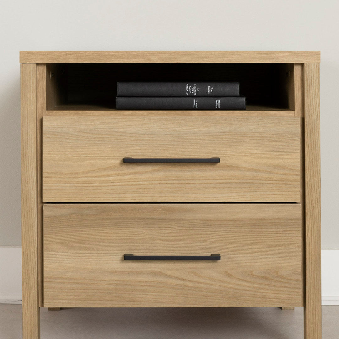 Gravity 2 - Drawer Nightstand South Shore Color: Natural Ash