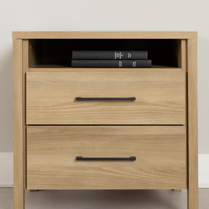 Gravity 2 - Drawer Nightstand South Shore Color: Natural Ash
