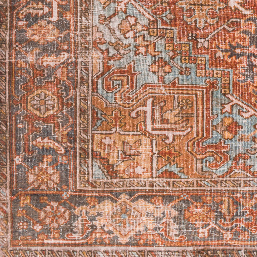 Mags Oriental Brick Red/Blue/Tan Area Rug Joss & Main Rug Size: Rectangle 2' x 3'