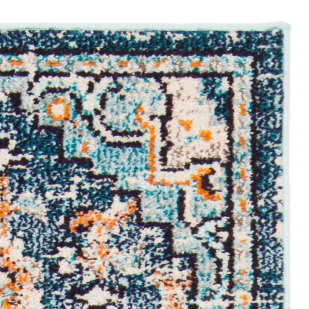 Felty Oriental Blue/Light Blue Area Rug Langley Street® Rug Size: Rectangle 2'2" x 4'