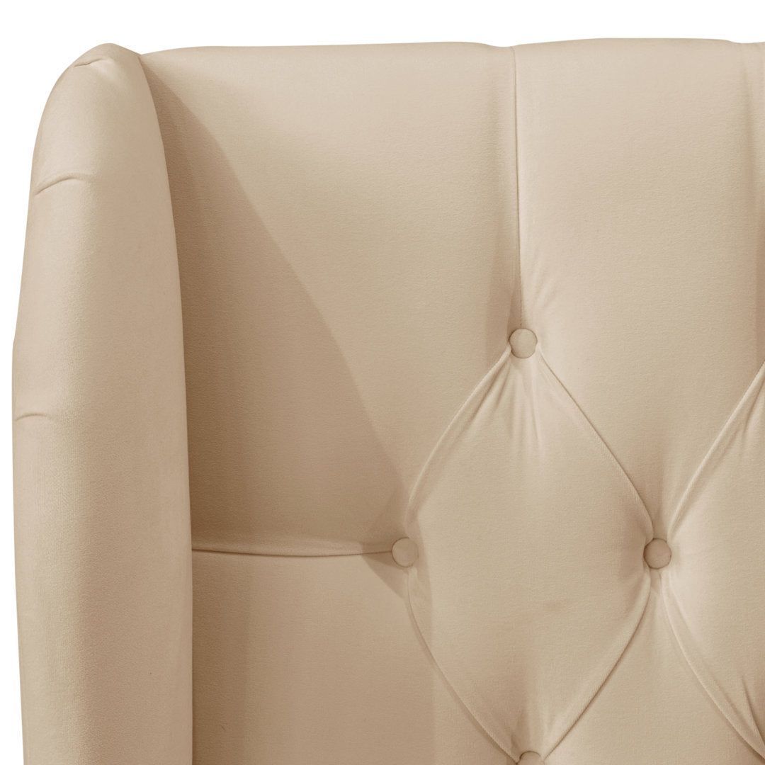 Knaresborough Tufted Upholstered Low Profile Standard Bed Greyleigh™ Size: California King Body Fabric: Classic Pearl Performance Velvet