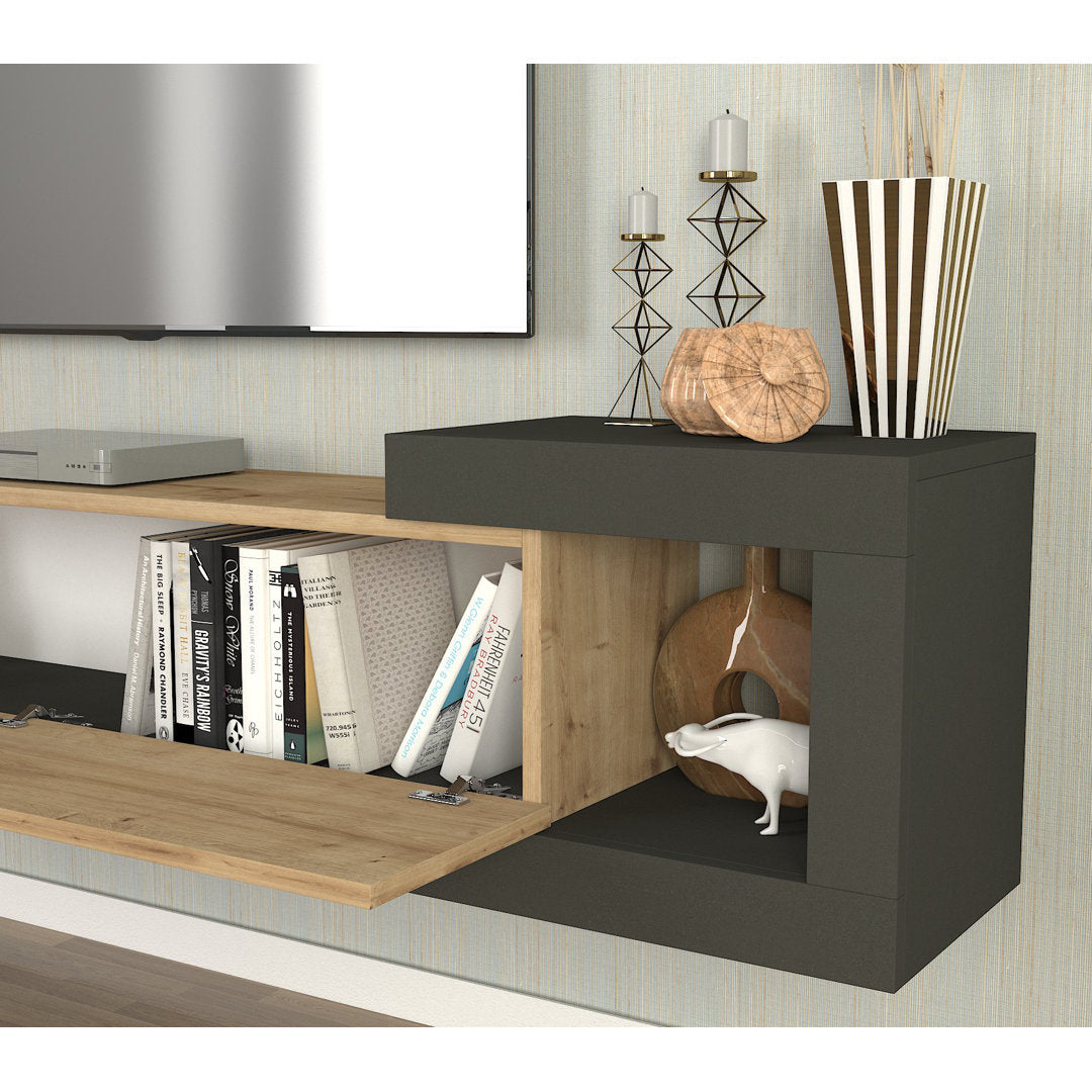 59.06'' W Floating Storage Credenza Ebern Designs Color: Saphire - Anthracite