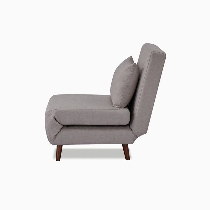 Jacquelyn 30.31" Wide Convertible Chair Mercury Row® Teen Leg Color: Coffee Fabric: Beige Polyester