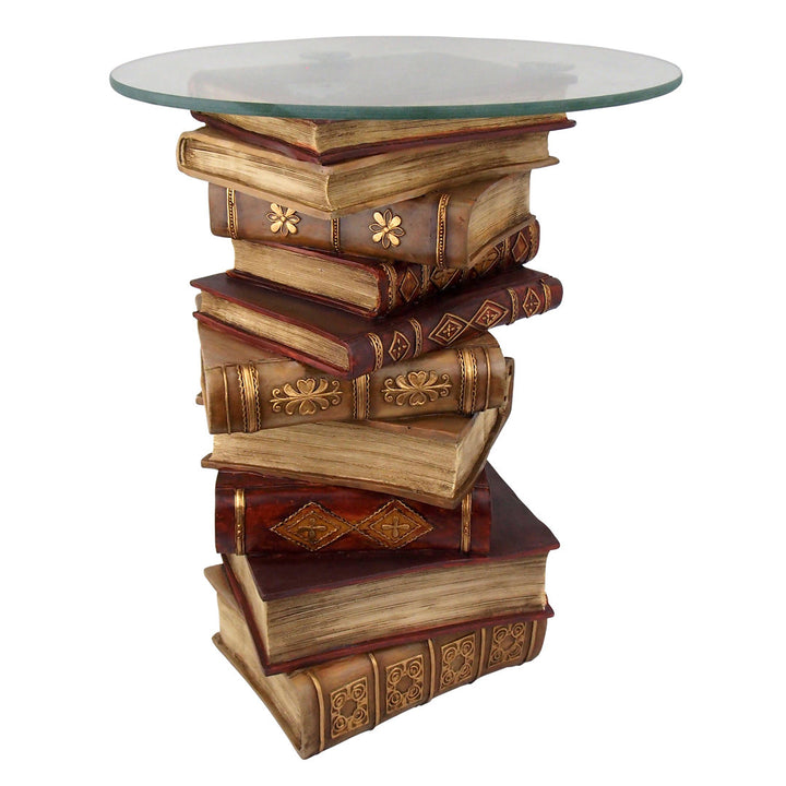 Montegue Stacked Books Glass Figurine Table World Menagerie