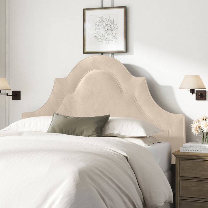 McAfee Velvet Upholstered Panel Headboard Kelly Clarkson Home Size: California King Upholstery: Classic Pearl Performance Velvet